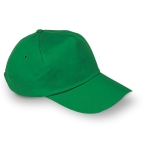 Casquette personnalisée en coton à fermoir plastique 160 g/m² BaseCap couleur vert