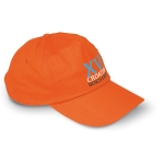 Casquette personnalisée en coton à fermoir plastique 160 g/m² BaseCap couleur orange vue principale