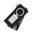 Porte-clés personnalisables chromés en argent brillant Chrome couleur argenté brillant deuxième vue