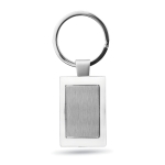 Porte-clés personnalisables chromés en argent brillant Chrome couleur argenté brillant troisième vue