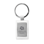 Porte-clés personnalisables chromés en argent brillant Chrome couleur argenté brillant troisième vue principale