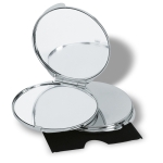 Miroir double personnalisé avec loupe chromé Uptown couleur argenté brillant