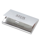 Porte-cartes d'entreprise en aluminium à personnaliser AluCase couleur argenté brillant vue principale