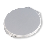 Miroir double avec loupe en aluminium personnalisé avec logo DownTown couleur argenté mat deuxième vue