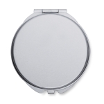 Miroir double avec loupe en aluminium personnalisé avec logo DownTown couleur argenté mat troisième vue