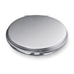 Miroir double avec loupe en aluminium personnalisé avec logo DownTown couleur argenté mat quatrième vue