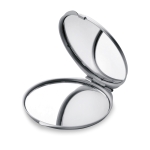 Miroir double avec loupe en aluminium personnalisé avec logo DownTown couleur argenté mat cinquième vue