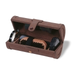 Set nettoie chaussures personnalisable publicitaire dans un étui Derby couleur marron deuxième vue