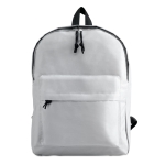 Sacs à dos personnalisables en polyester 600D School Color couleur blanc