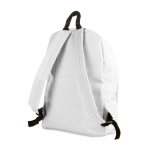 Sacs à dos personnalisables en polyester 600D School Color couleur blanc deuxième vue