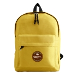 Sacs à dos personnalisables en polyester 600D School Color couleur jaune vue principale