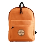 Sacs à dos personnalisables en polyester 600D School Color couleur orange vue principale