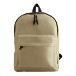 Sacs à dos personnalisables en polyester 600D School Color couleur beige