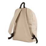 Sacs à dos personnalisables en polyester 600D School Color couleur beige deuxième vue