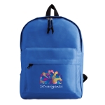 Sacs à dos personnalisables en polyester 600D School Color couleur bleu roi vue principale