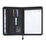 Portfolio en polyester avec pochettes et bloc-notes Workday couleur noir