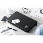 Portfolio en polyester avec pochettes et bloc-notes Workday couleur noir vue d'ambiance principale