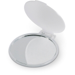 Miroir de poche publicitaire pas cher en plastique BasicStyle couleur blanc transparent