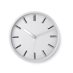Horloge murale publicitaire avec logo imprimable TimeZone couleur blanc