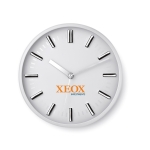 Horloge murale publicitaire avec logo imprimable TimeZone couleur blanc vue principale