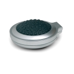 Petit miroir avec brosse de poche ronde pour les cheveux Combi couleur argenté deuxième vue