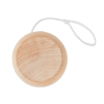 Yo-yo publicitaire en bois avec logo imprimé ou gravé Woody couleur bois