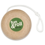 Yo-yo publicitaire en bois avec logo imprimé ou gravé Woody couleur bois deuxième vue principale