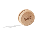 Yo-yo publicitaire en bois avec logo imprimé ou gravé Woody couleur bois deuxième vue principale