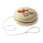 Yo-yo publicitaire en bois avec logo imprimé ou gravé Woody couleur bois vue principale