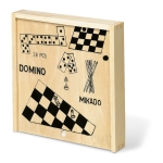 Set de jeux publicitaires à personnaliser avec votre logo Woodbox couleur bois deuxième vue