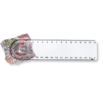 Règle publicitaire transparente avec loupe de 15cm Loop couleur transparent