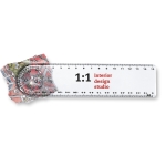 Règle publicitaire transparente avec loupe de 15cm Loop couleur transparent deuxième vue principale