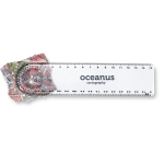Règle publicitaire transparente avec loupe de 15cm Loop couleur transparent troisième vue principale