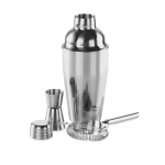 Coffret à cocktail à offrir à vos clients avec shaker 500 ml Bartender couleur argenté brillant deuxième vue