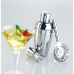 Coffret à cocktail à offrir à vos clients avec shaker 500 ml Bartender couleur argenté brillant vue photographique