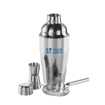 Coffret à cocktail à offrir à vos clients avec shaker 500 ml Bartender vue avec zone d'impression