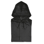 Imperméable personnalisé en plastique avec capuche et poches Sprinkle couleur noir