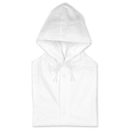 Imperméable personnalisé en plastique avec capuche et poches Sprinkle couleur blanc