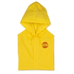 Imperméable personnalisé en plastique avec capuche et poches Sprinkle couleur jaune vue principale