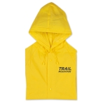 Imperméable personnalisé en plastique avec capuche et poches Sprinkle couleur jaune troisième vue principale