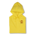 Imperméable personnalisé en plastique avec capuche et poches Sprinkle couleur jaune vue principale
