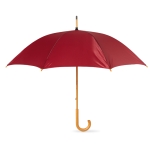 Parapluie en polyester 190T avec manche en bois Ø104 Basic Manual couleur bordeaux