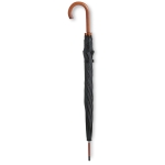Parapluie en polyester 190T avec manche en bois Ø104 Basic Manual couleur noir