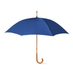 Parapluie en polyester 190T avec manche en bois Ø104 Basic Manual couleur bleu