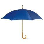 Parapluie en polyester 190T avec manche en bois Ø104 Basic Manual couleur bleu quatrième vue