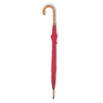 Parapluie en polyester 190T avec manche en bois Ø104 Basic Manual couleur rouge deuxième vue