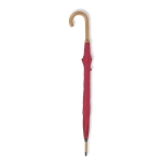Parapluie en polyester 190T avec manche en bois Ø104 Basic Manual couleur rouge troisième vue