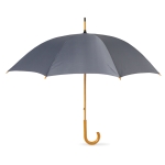 Parapluie en polyester 190T avec manche en bois Ø104 Basic Manual couleur gris