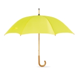 Parapluie en polyester 190T avec manche en bois Ø104 Basic Manual couleur jaune