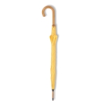 Parapluie en polyester 190T avec manche en bois Ø104 Basic Manual couleur jaune deuxième vue
